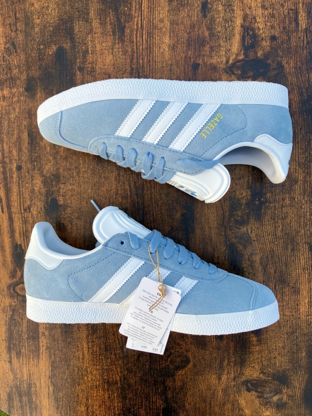 Adidas Gazelle ‘Tactile Blue White’ – Men’s Sz 7, Woman’s Sz 9, NEW - Picture 3 of 9